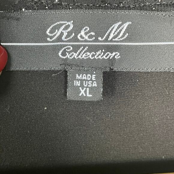 R&M Collection Evening Jacket Special Occassion Womens Elegant Black  Size XL - Picture 7 of 10